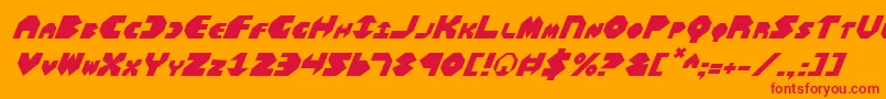 BalAstaralItalic Font – Red Fonts on Orange Background