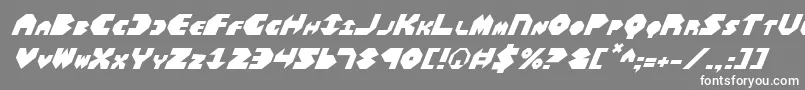 BalAstaralItalic Font – White Fonts on Gray Background