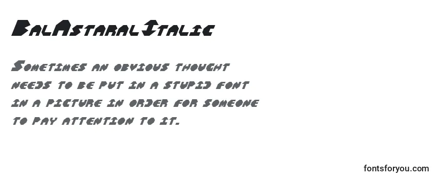 BalAstaralItalic Font