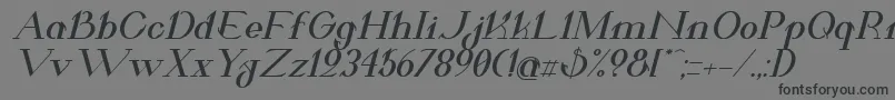 ValkyrieBoldExtendedItalic-Schriftart – Schwarze Schriften auf grauem Hintergrund