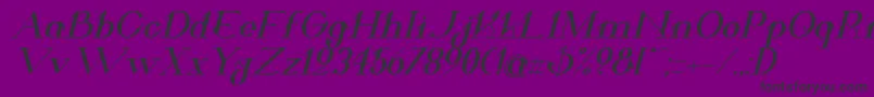 ValkyrieBoldExtendedItalic-Schriftart – Schwarze Schriften auf violettem Hintergrund