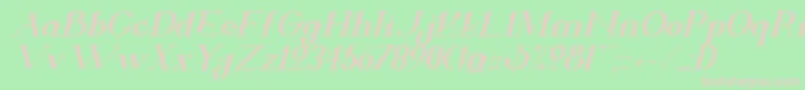 ValkyrieBoldExtendedItalic Font – Pink Fonts on Green Background