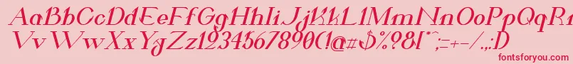 ValkyrieBoldExtendedItalic Font – Red Fonts on Pink Background