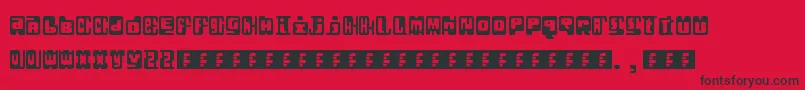 fuente Infix – Fuentes Negras Sobre Fondo Rojo