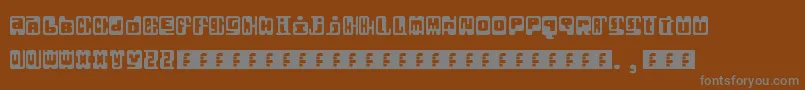フォントInfix – 茶色の背景に灰色の文字