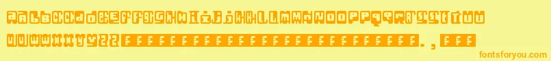 Infix Font – Orange Fonts on Yellow Background