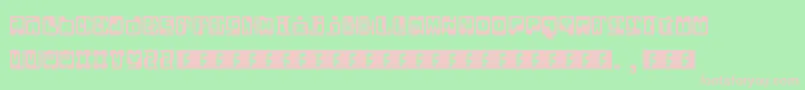 Infix-Schriftart – Rosa Schriften auf grünem Hintergrund