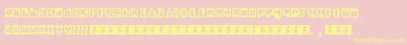 Infix Font – Yellow Fonts on Pink Background