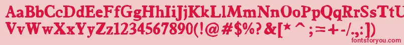 Bountifl Font – Red Fonts on Pink Background