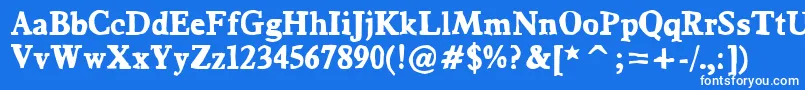 フォントBountifl – 青い背景に白い文字