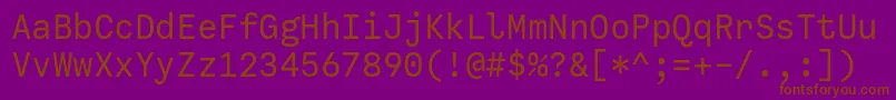 Шрифт CallingcodeRegular – коричневые шрифты на фиолетовом фоне