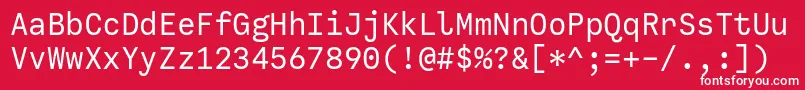 CallingcodeRegular Font – White Fonts on Red Background