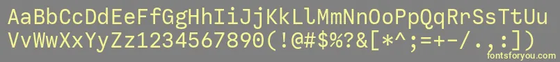 CallingcodeRegular Font – Yellow Fonts on Gray Background