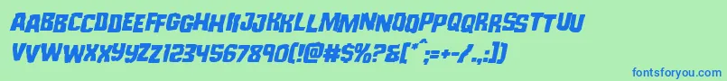 フォントMonsterhunterstagital – 青い文字は緑の背景です。