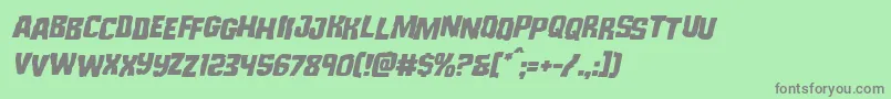 Monsterhunterstagital Font – Gray Fonts on Green Background