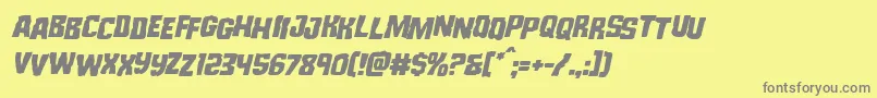 Monsterhunterstagital-Schriftart – Graue Schriften auf gelbem Hintergrund