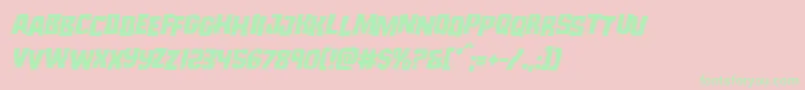 Monsterhunterstagital Font – Green Fonts on Pink Background