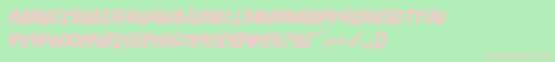 Monsterhunterstagital Font – Pink Fonts on Green Background