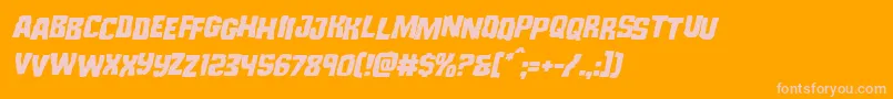 Monsterhunterstagital Font – Pink Fonts on Orange Background