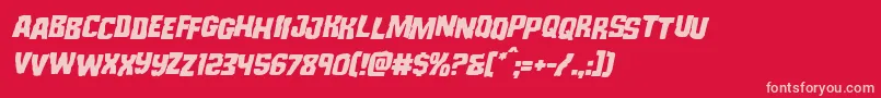 フォントMonsterhunterstagital – 赤い背景にピンクのフォント
