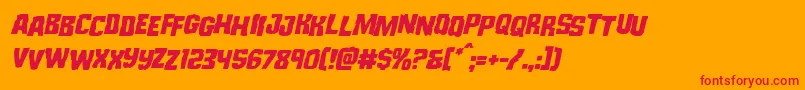 Monsterhunterstagital Font – Red Fonts on Orange Background