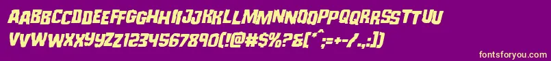 fuente Monsterhunterstagital – Fuentes Amarillas Sobre Fondo Morado