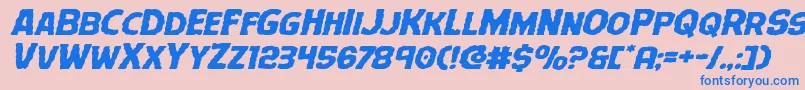 Terrorbabbleexpandital Font – Blue Fonts on Pink Background