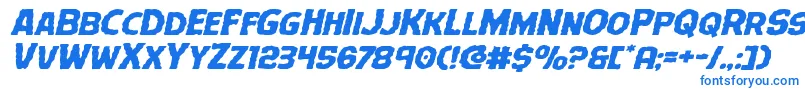 Terrorbabbleexpandital Font – Blue Fonts on White Background