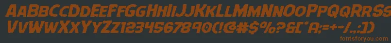 Terrorbabbleexpandital Font – Brown Fonts on Black Background