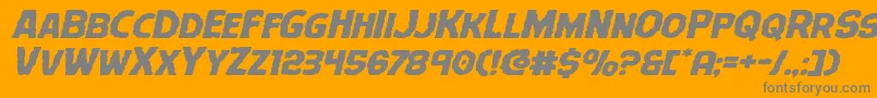 Terrorbabbleexpandital Font – Gray Fonts on Orange Background