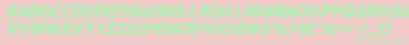 Terrorbabbleexpandital Font – Green Fonts on Pink Background