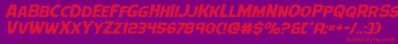 Terrorbabbleexpandital Font – Red Fonts on Purple Background