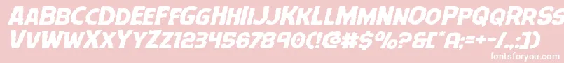 Terrorbabbleexpandital Font – White Fonts on Pink Background