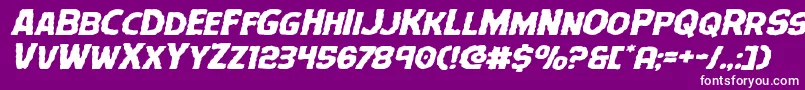 Terrorbabbleexpandital Font – White Fonts on Purple Background