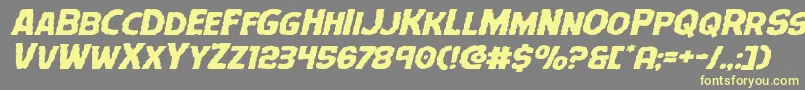 Terrorbabbleexpandital Font – Yellow Fonts on Gray Background