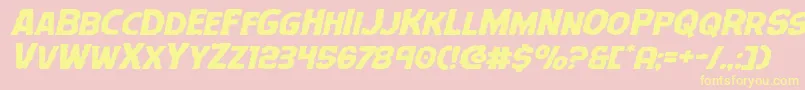 Terrorbabbleexpandital Font – Yellow Fonts on Pink Background