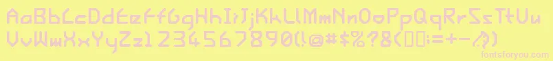 Ishirge Font – Pink Fonts on Yellow Background