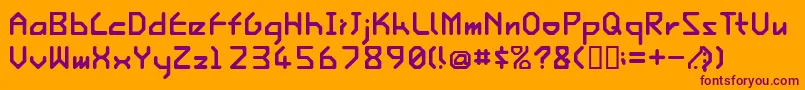 Ishirge Font – Purple Fonts on Orange Background