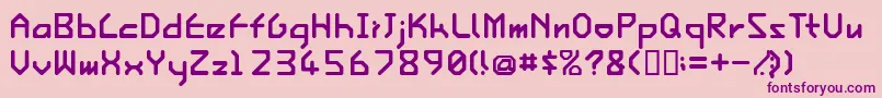 Ishirge Font – Purple Fonts on Pink Background