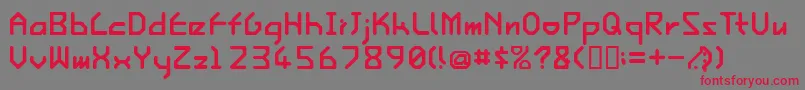 Ishirge Font – Red Fonts on Gray Background