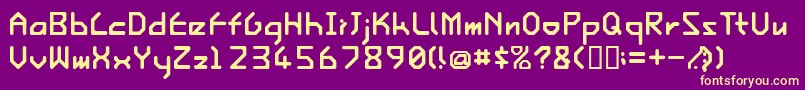 Ishirge Font – Yellow Fonts on Purple Background
