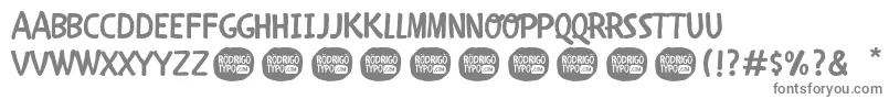 ChildrenOne-fontti – harmaat kirjasimet valkoisella taustalla
