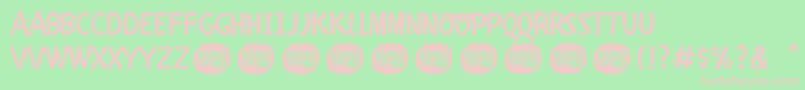 ChildrenOne Font – Pink Fonts on Green Background