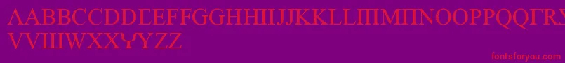 Emporo Font – Red Fonts on Purple Background