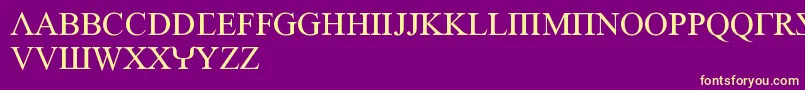 Emporo Font – Yellow Fonts on Purple Background