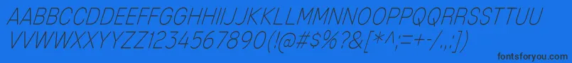 MixolydianTitlingElIt Font – Black Fonts on Blue Background