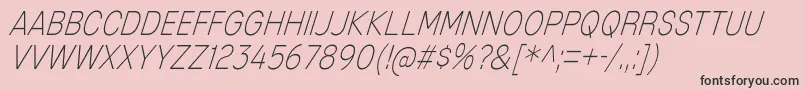 MixolydianTitlingElIt Font – Black Fonts on Pink Background