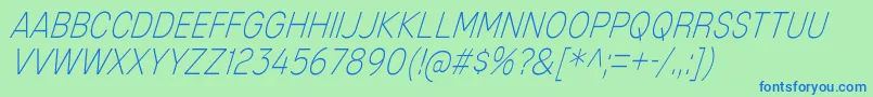 MixolydianTitlingElIt Font – Blue Fonts on Green Background