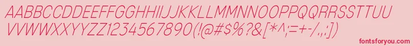MixolydianTitlingElIt Font – Red Fonts on Pink Background