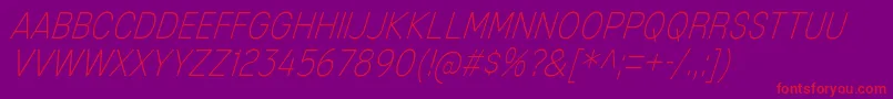 MixolydianTitlingElIt Font – Red Fonts on Purple Background